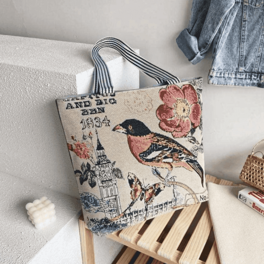 Canvas Symphony Graphic Handbag - Image 3
