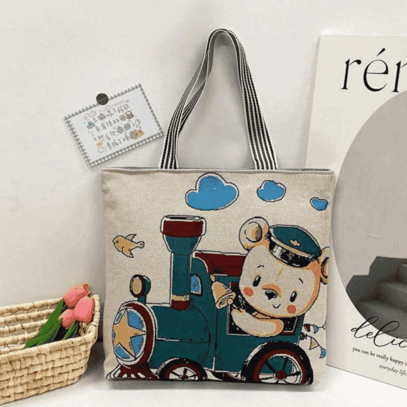 Canvas Symphony Graphic Handbag