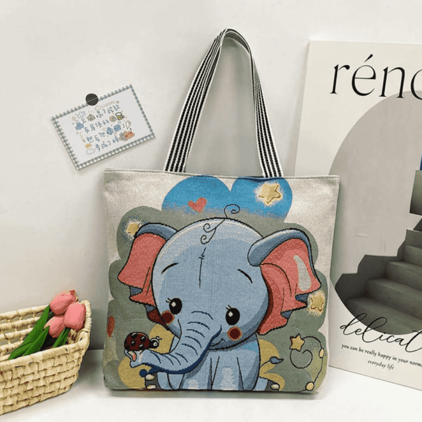 Canvas Symphony Graphic Handbag - Image 8