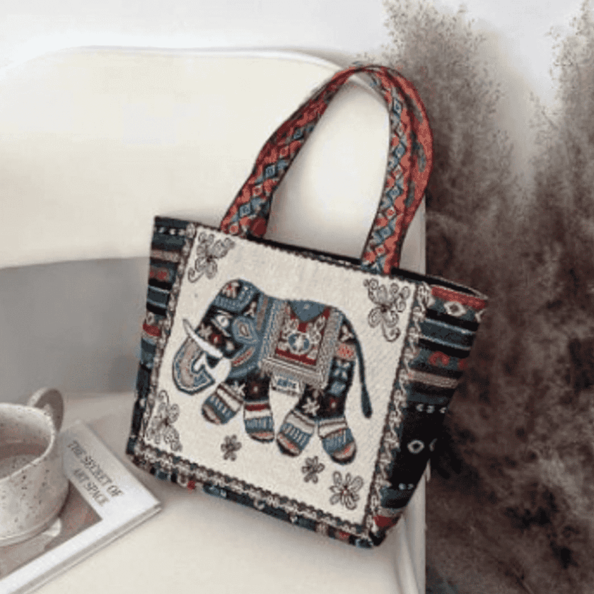 Canvas Symphony Graphic Handbag - Image 5