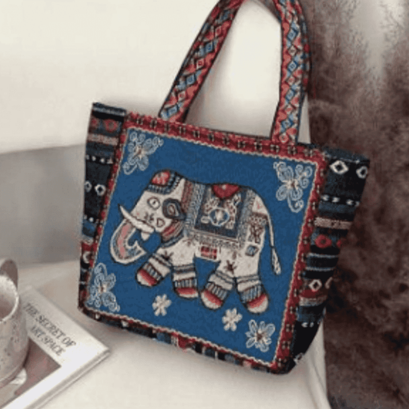 Canvas Symphony Graphic Handbag - Image 4